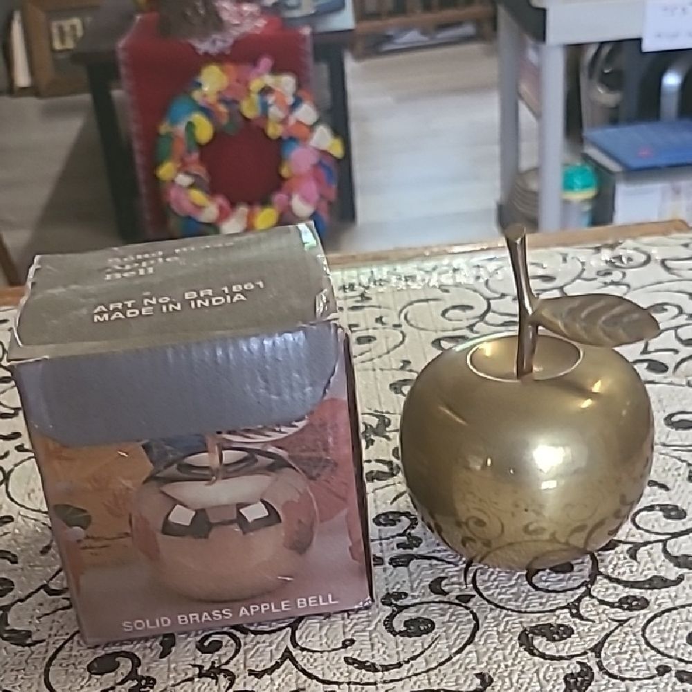 Solid Brass Apple Bell